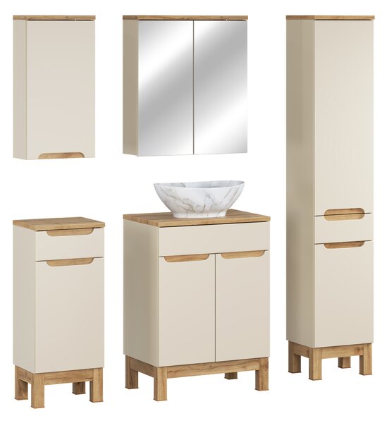 Comad Set koupelnového nábytku Bali Cashmere 60 kašmír mat (7 kusů nábytku)