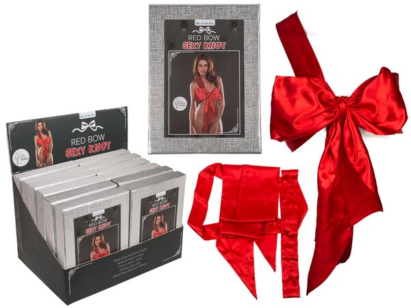 GiftyCity Sexy dárková mašle na tělo, rudá GiftyCity