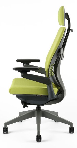 Office Pro Zdravotní židle KARME čalouněná s opěrkou hlavy Barva potahu: F03-modrá