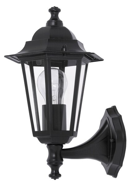 Rabalux 8204 VELENCE - Nástěnná lucerna venkovní IP43 černá (Venkovní nástěnné svítidlo v černé barvě)