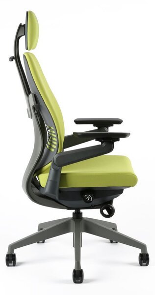 Office Pro Zdravotní židle KARME čalouněná s opěrkou hlavy Barva potahu: F03-modrá