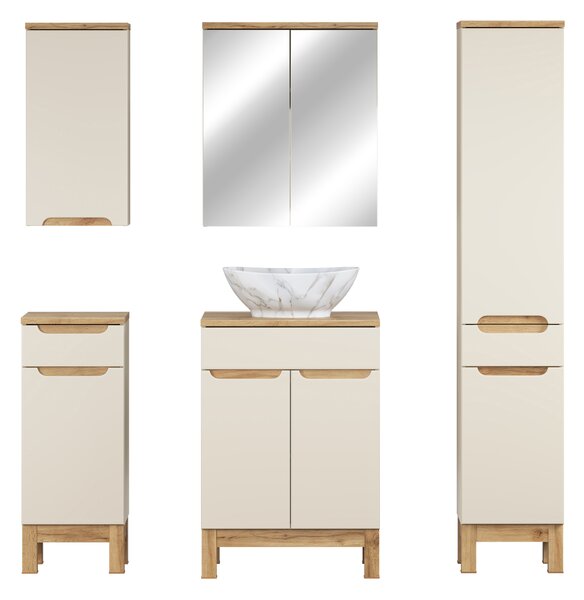 Comad Set koupelnového nábytku Bali Cashmere 60 kašmír mat (7 kusů nábytku)