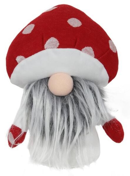 Plyšová figurka vánoční skřítek muchomůrka 20cm