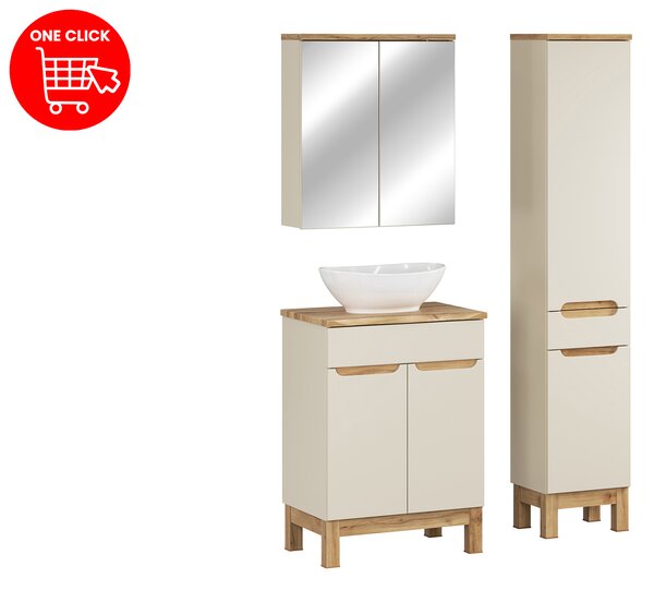 Comad Set koupelnového nábytku Bali Cashmere 60 kašmír mat (5 kusů nábytku)