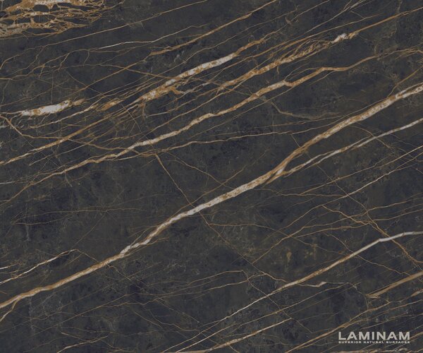 DELIFE Jídelní stůl Edge oválný 180-220×100 cm Laminam® keramika Noir Desir hnědá křížová podnož obdélníkový titanová barva rozkládací
