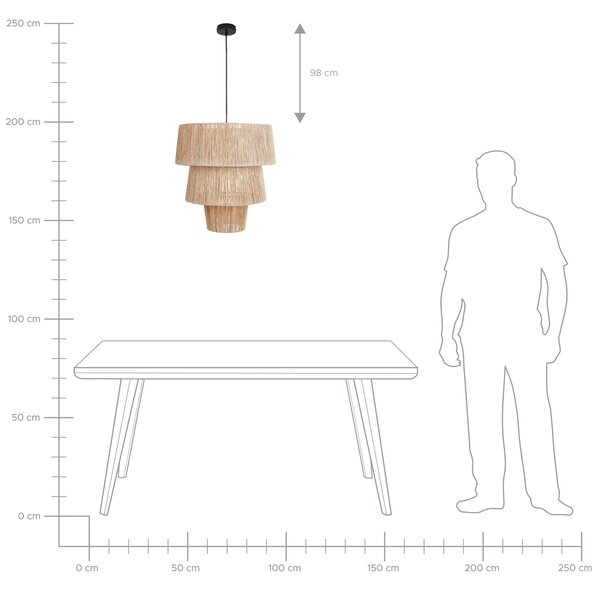 Závěsná lampa PREMAT Proutí Přírodní