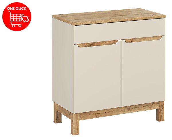 Comad Koupelnová skříňka pod deskové umyvadlo Bali Cashmere 80 kašmír/dub wotan