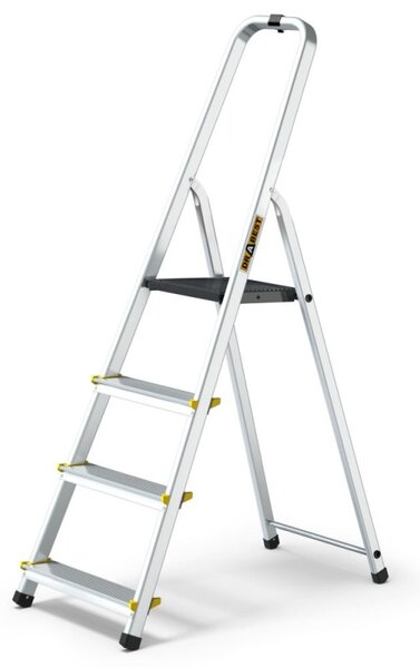 Hliníkové schůdky 4 stupně jednostranné DRABEST ALD4 PRO