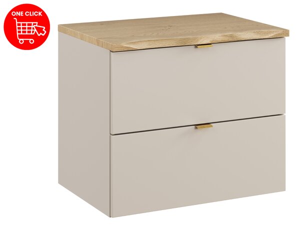 Comad Koupelnová skříňka pod deskové umyvadlo Dalia Cashmere 60 kašmír mat/dub cremona
