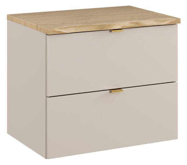 Comad Koupelnová skříňka pod deskové umyvadlo Dalia Cashmere 60 kašmír mat/dub cremona