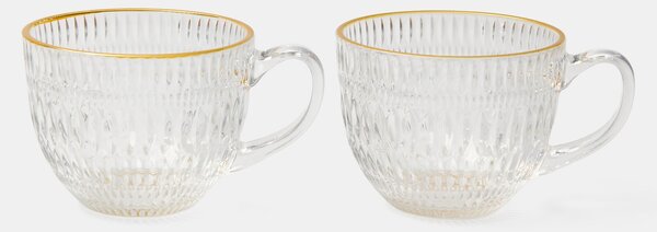 Sinsay - Hrnky s reliéfním vzorem 2 pack - bílá