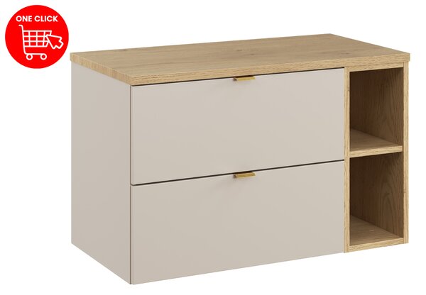 Comad Set koupelnového nábytku Dalia Cashmere 80 cremona dub/kašmír mat (3 kusy nábytku)