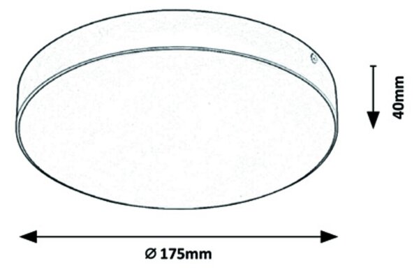 Rabalux 7893 Tartu LED Stropní venkovní světlo | Variabilní | Bílá | 18W - r-7893