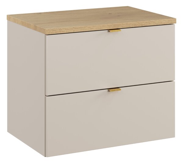 Comad Koupelnová skříňka pod deskové umyvadlo Dalia Cashmere 60 kašmír mat/dub cremona