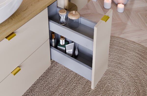 Comad Set koupelnového nábytku Dalia Cashmere 80 kašmír/dub cremona (3 kusy nábytku)