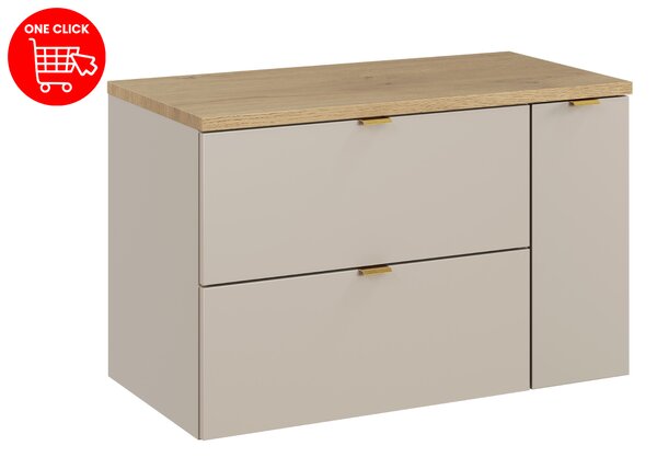 Comad Set koupelnového nábytku Dalia Cashmere 80 kašmír/dub cremona (3 kusy nábytku)