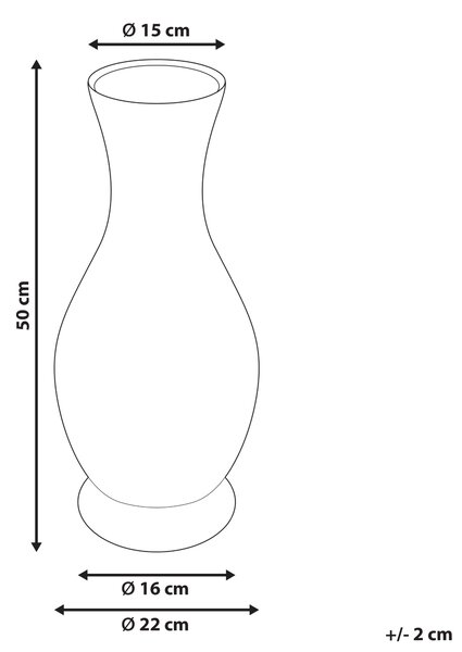 Dekorativní váza TRINISA Ratan 50 cm Přírodní