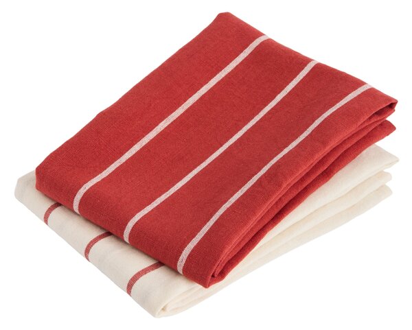 HAY Sada utěrek Outdoor Market, 2 ks, Beige / Red
