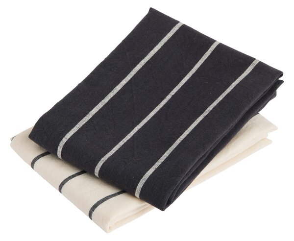 HAY Sada utěrek Outdoor Market, 2 ks, Black / Beige