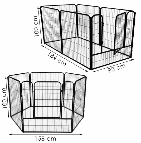Skladací ohrádka pro psa - výběh pro štěnata 158x100 cm SPRINGOS PA1022