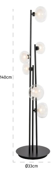 -25 % Dny MOMENTI– Richmond Skleněná stojací lampa Luva 140 cm