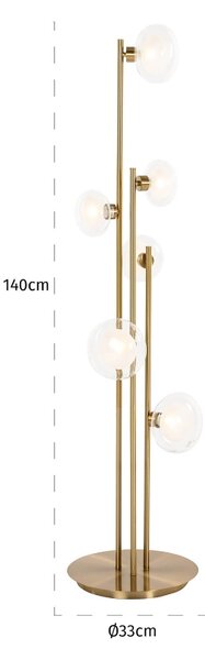 -25 % Dny MOMENTI– Richmond Skleněná stojací lampa Luva 140 cm