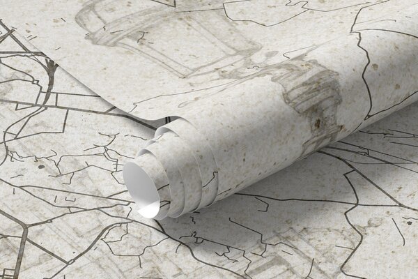 Fototapety Řím mapa města, liniová kresba, architektura, Itálie, béžové barvy, Fototapety mapy světa, w01698 : uwalls.cz