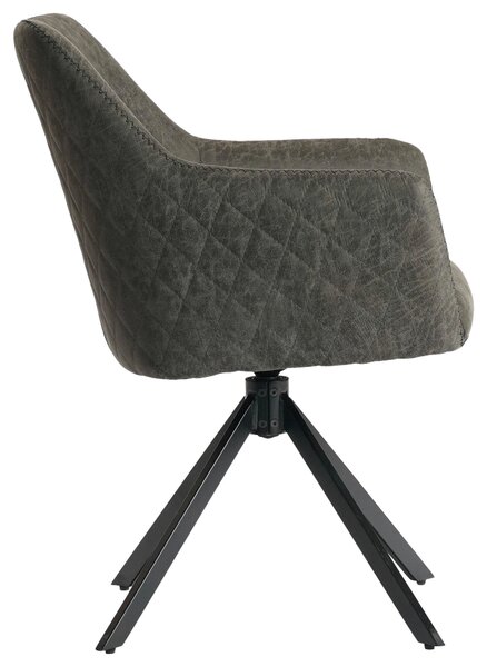 ŽIDLE S PODRUČKAMI, železo, mikrovlákno, antracitová, černá Ambia Home - Jídelní židle, Online Only