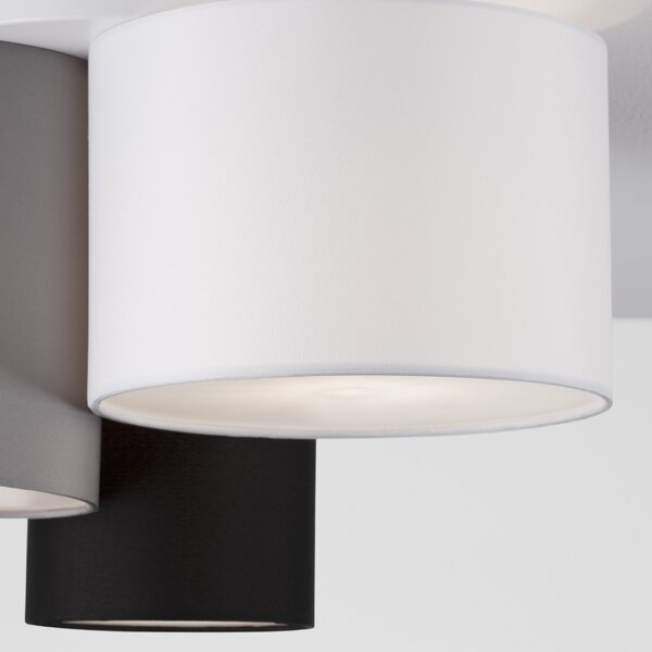 Šedo-bílé stropní světlo Nova Luce Bryson 35 cm