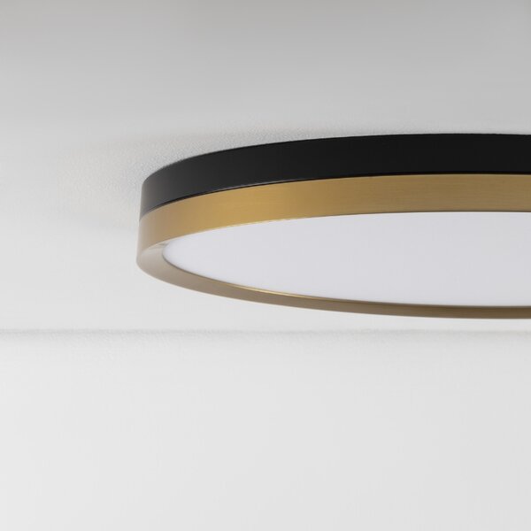 Černo-zlaté kovové stropní LED světlo Nova Luce Cantria 50 cm