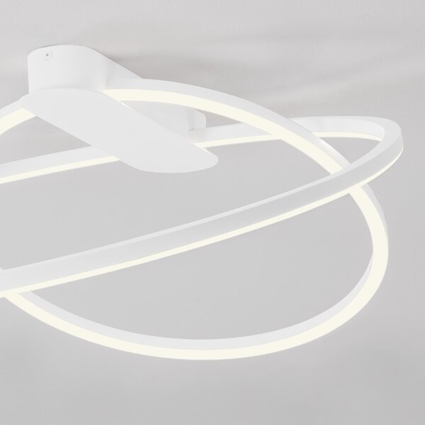 Bílé kovové stropní LED světlo Nova Luce Kiklos 72 cm