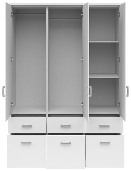 ŠATNÍ SKŘÍŇ, bílá, 136/199/58 cm Boxxx - Šatní skříně, Online Only