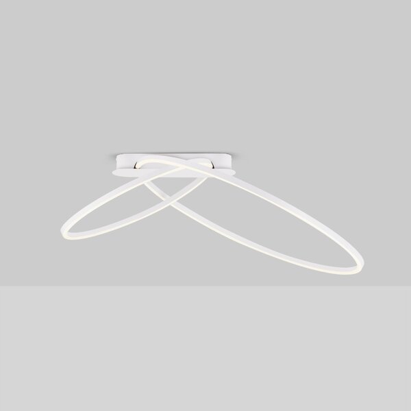 Bílé kovové stropní LED světlo Nova Luce Kiklos 72 cm