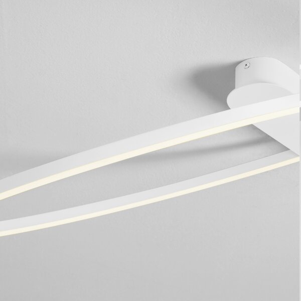 Bílé kovové stropní LED světlo Nova Luce Kiklos 64 cm