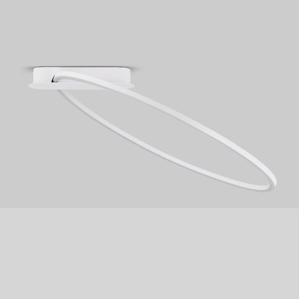 Bílé kovové stropní LED světlo Nova Luce Kiklos 64 cm
