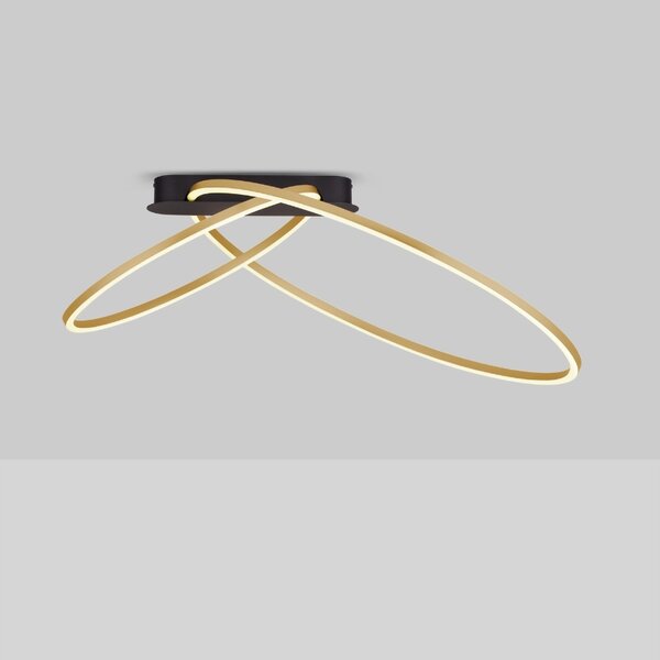 Zlaté kovové stropní LED světlo Nova Luce Kiklos 72 cm