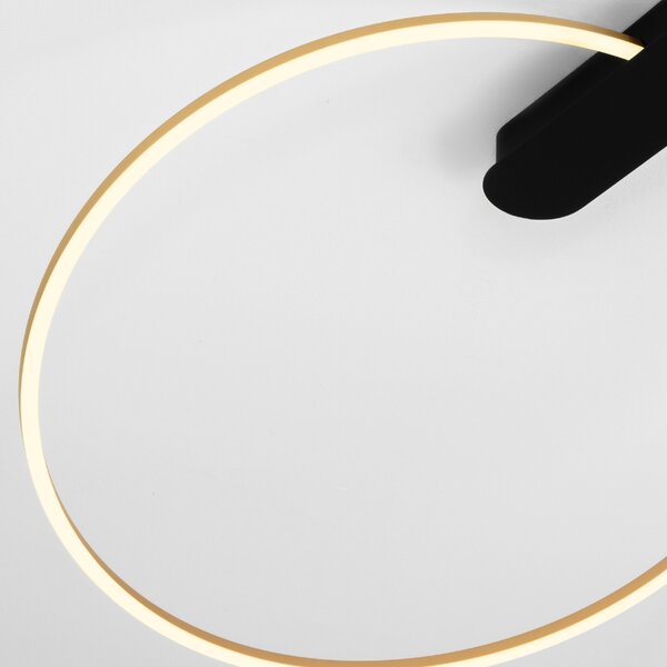 Zlaté kovové stropní LED světlo Nova Luce Kiklos 64 cm