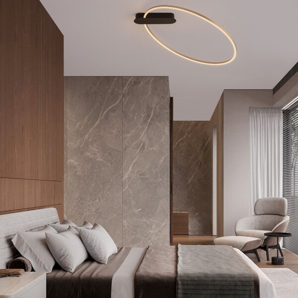 Zlaté kovové stropní LED světlo Nova Luce Kiklos 64 cm