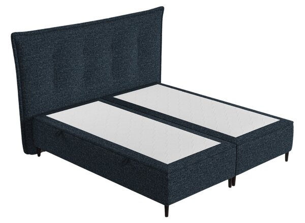 Maison de Rêve Modrá čalouněná dvoulůžková postel KOYA 160 x 200 cm s úložným prostorem