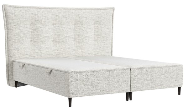 Maison de Rêve Světle béžová čalouněná dvoulůžková postel KOYA 160 x 200 cm s úložným prostorem