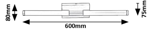 RABALUX 75045 Tilora nástěnné svítidlo nad zrcadlo LED 8W/790lm 4000K IP44 černá, bílá