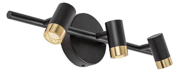 RABALUX 75042 Kadir nástěnné svítidlo nad zrcadlo LED 9W/820lm 4000K černá, zlatá