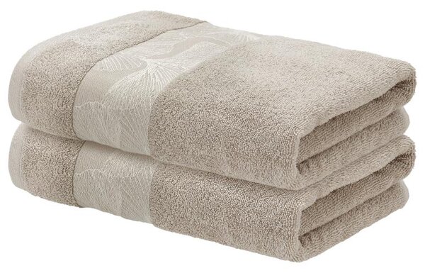 Livarno® Froté ručník, 50 x 100 cm, 500 g/m2, 2 kusy (krémová) (100407415002)