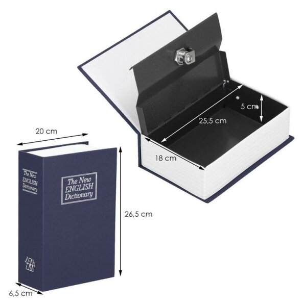 Trezor kniha SPRINGOS SAFEBOOK L modrý