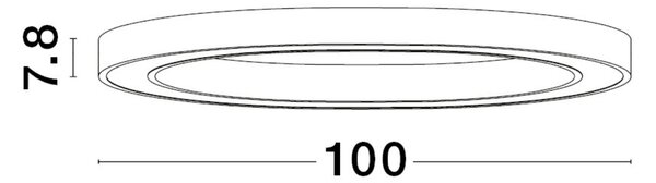 Bílé kovové stropní LED světlo Nova Luce Sting 100 cm