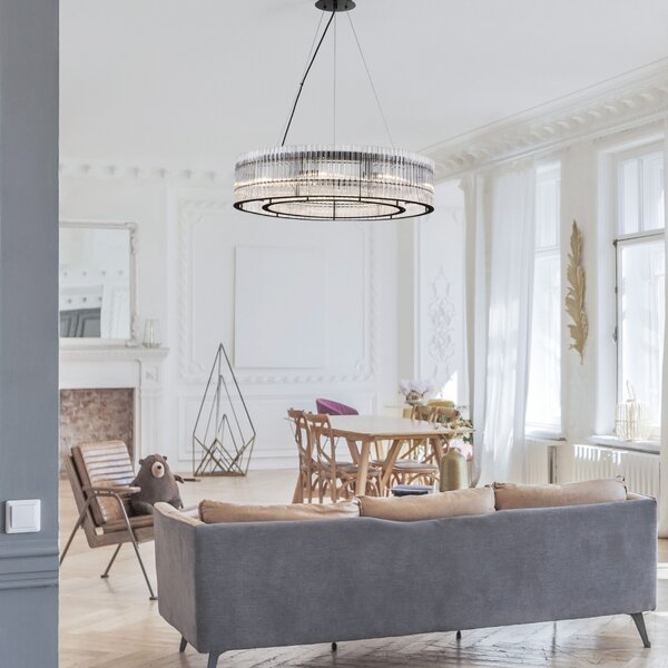 -25 % Dny MOMENTI– Skleněné závěsné světlo Nova Luce Barok 70 cm