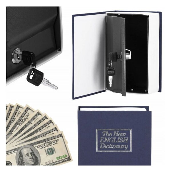 Trezor kniha SPRINGOS SAFEBOOK L modrý