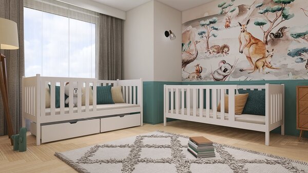 Patrová postel David Velikost spací plochy: 160x80, Barva: bílá, Šuplík: NE
