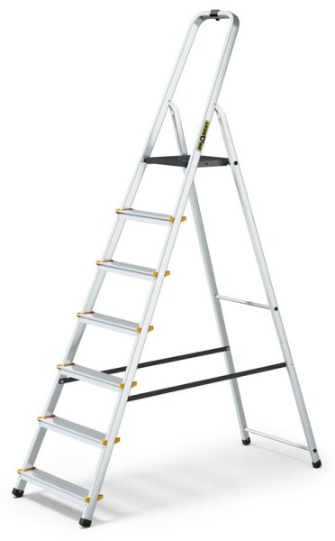 Hliníkové schůdky 7 stupňů jednostranné DRABEST ALD7 PRO
