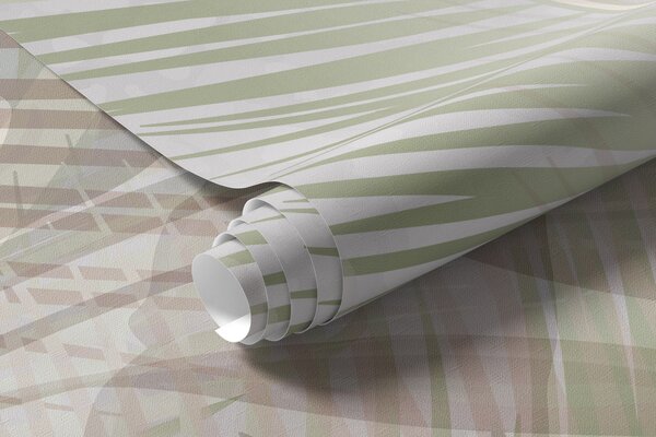 Fototapety Tropické palmové listy v jemných pastelových barvách s rozmazaným a, Fototapety příroda, Fototapety palmové listy, w08326 : uwalls.cz